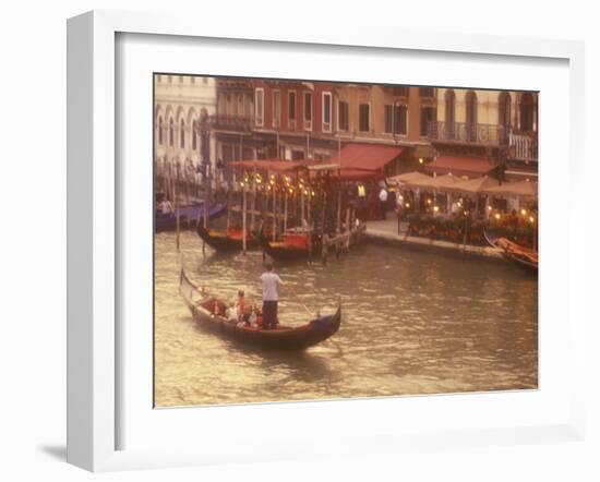 Gondoliers on the Grand Canal, Venice, Italy-Stuart Westmoreland-Framed Premium Photographic Print