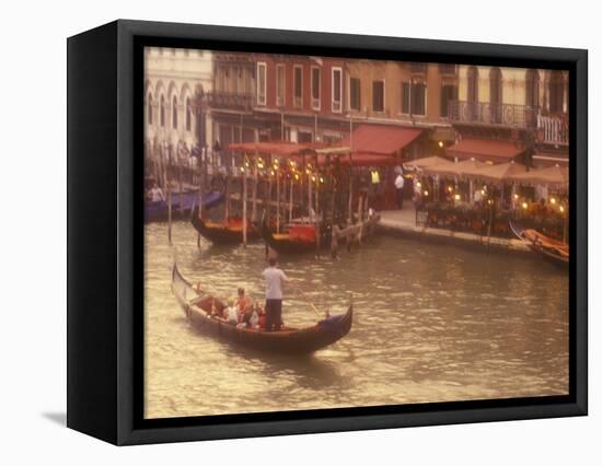 Gondoliers on the Grand Canal, Venice, Italy-Stuart Westmoreland-Framed Stretched Canvas