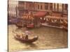 Gondoliers on the Grand Canal, Venice, Italy-Stuart Westmoreland-Stretched Canvas