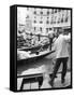 Gondoliers, Venice, Italy-Walter Bibikow-Framed Stretched Canvas