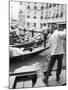 Gondoliers, Venice, Italy-Walter Bibikow-Mounted Premium Photographic Print