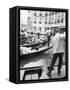 Gondoliers, Venice, Italy-Walter Bibikow-Framed Stretched Canvas