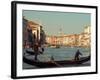 Gondoliers with Passengers in Venetian Canals, Venice, Italy-Janis Miglavs-Framed Photographic Print