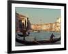 Gondoliers with Passengers in Venetian Canals, Venice, Italy-Janis Miglavs-Framed Photographic Print