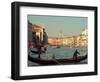 Gondoliers with Passengers in Venetian Canals, Venice, Italy-Janis Miglavs-Framed Photographic Print