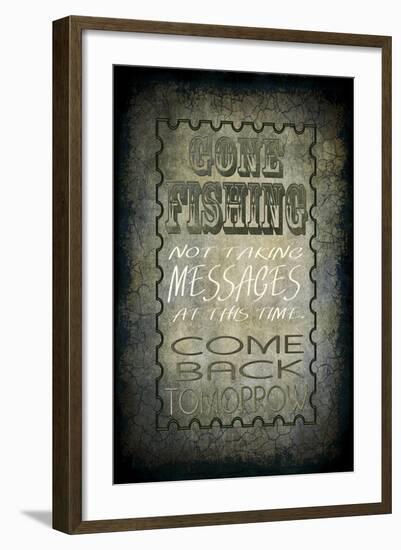 Gone Fishing Come Back Tomorrow-LightBoxJournal-Framed Giclee Print