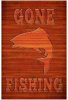 'Gone Fishing Sign Art Poster Print' Posters | AllPosters.com