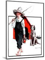 "Gone Fishing Without Fido,"August 11, 1923-Angus MacDonall-Mounted Giclee Print