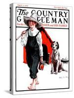 "Gone Fishing Without Fido," Country Gentleman Cover, August 11, 1923-Angus MacDonall-Stretched Canvas