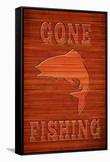 Gone Fishing-null-Framed Stretched Canvas