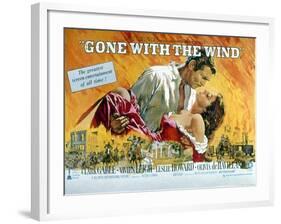 Gone with the Wind, Clark Gable, Vivien Leigh, 1939-null-Framed Art Print