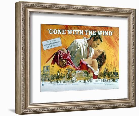 Gone with the Wind, Clark Gable, Vivien Leigh, 1939-null-Framed Art Print