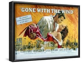 Gone with the Wind, Clark Gable, Vivien Leigh, 1939-null-Framed Art Print