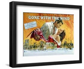 Gone with the Wind, Clark Gable, Vivien Leigh, 1939-null-Framed Art Print