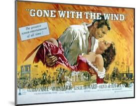 Gone with the Wind, Clark Gable, Vivien Leigh, 1939-null-Mounted Art Print