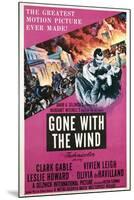 Gone with the Wind, Clark Gable, Vivien Leigh, 1939-null-Mounted Art Print