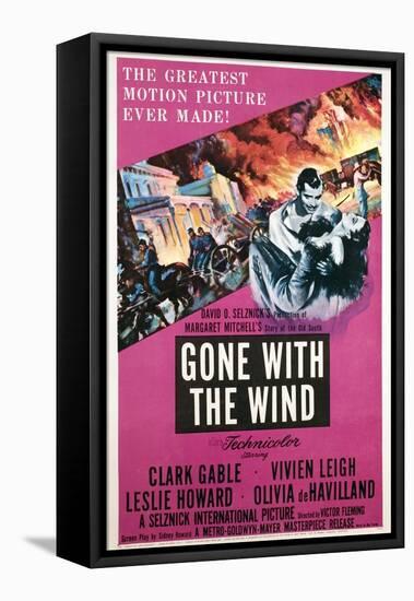 Gone with the Wind, Clark Gable, Vivien Leigh, 1939-null-Framed Stretched Canvas