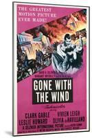 Gone with the Wind, Clark Gable, Vivien Leigh, 1939-null-Mounted Art Print