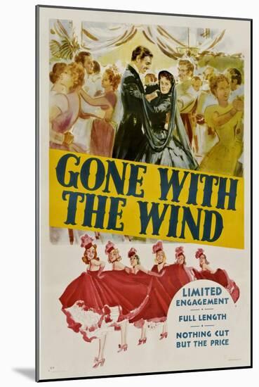 Gone with the Wind, Clark Gable, Vivien Leigh, 1939-null-Mounted Art Print