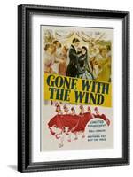 Gone with the Wind, Clark Gable, Vivien Leigh, 1939-null-Framed Art Print