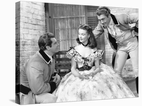 Gone with the Wind, from Left: Fred Crane, Vivien Leigh, George Reeves, 1939-null-Stretched Canvas