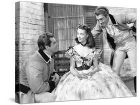 Gone with the Wind, from Left: Fred Crane, Vivien Leigh, George Reeves, 1939-null-Stretched Canvas