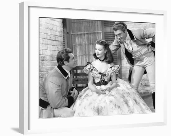 Gone with the Wind, from Left: Fred Crane, Vivien Leigh, George Reeves, 1939-null-Framed Photo