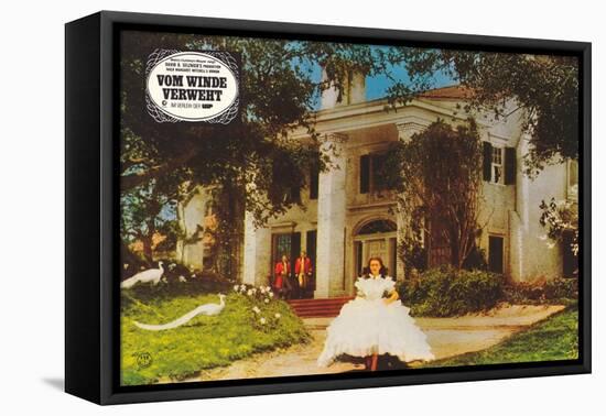 Gone With The Wind, German Movie Poster, 1939-null-Framed Stretched Canvas