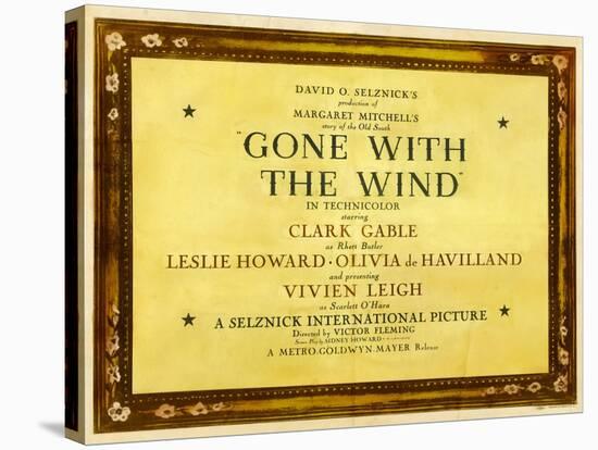 GONE WITH THE WIND, poster art, 1939-null-Stretched Canvas