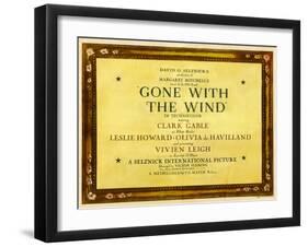 GONE WITH THE WIND, poster art, 1939-null-Framed Art Print