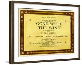 GONE WITH THE WIND, poster art, 1939-null-Framed Art Print