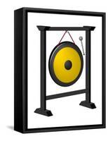 Gong and Mallet, Percussion, Musical Instrument-Encyclopaedia Britannica-Framed Stretched Canvas