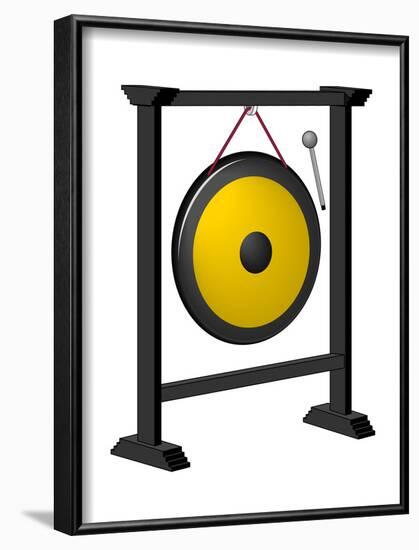 Gong and Mallet, Percussion, Musical Instrument-Encyclopaedia Britannica-Framed Poster