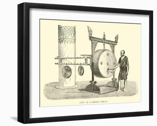 Gong in a Chinese Temple-null-Framed Giclee Print