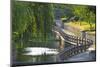 Gongchen Bridge with willow tree, eastern end of the Grand Canal, Hangzhou, China-Keren Su-Mounted Photographic Print