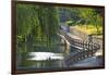 Gongchen Bridge with willow tree, eastern end of the Grand Canal, Hangzhou, China-Keren Su-Framed Photographic Print