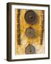 Gongs Hanging on a Wall, Vietnam-Peter Adams-Framed Photographic Print