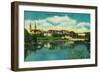 Gonzaga University and St. Aloysius Church, Spokane - Spokane, WA-Lantern Press-Framed Art Print