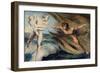 Good and Evil Angels Struggling for the Possession of a Child, C.1793-94-William Blake-Framed Giclee Print