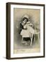 Good Baby -- Little Girl Washing Doll-null-Framed Art Print