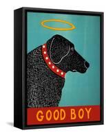 Good Boy Black-Stephen Huneck-Framed Stretched Canvas