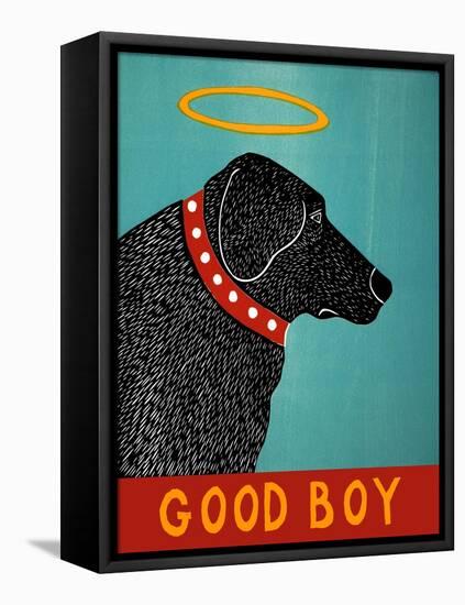 Good Boy Black-Stephen Huneck-Framed Stretched Canvas