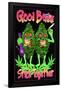 Good Buds Stick Together Pot Marijuana Blacklight Poster Print-null-Framed Blacklight Poster