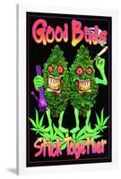 Good Buds Stick Together Pot Marijuana Blacklight Poster Print-null-Framed Blacklight Poster