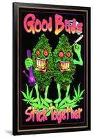 Good Buds Stick Together Pot Marijuana Blacklight Poster Print-null-Framed Blacklight Poster