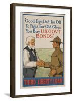 Good Bye Dad, I'm off to Fight for Old Glory, Buy US Government Bonds-David Pollack-Framed Giclee Print