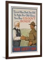 Good Bye Dad, I'm off to Fight for Old Glory, Buy US Government Bonds-David Pollack-Framed Giclee Print