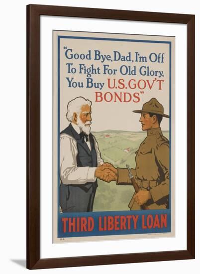 Good Bye Dad, I'm off to Fight for Old Glory, Buy US Government Bonds-David Pollack-Framed Giclee Print