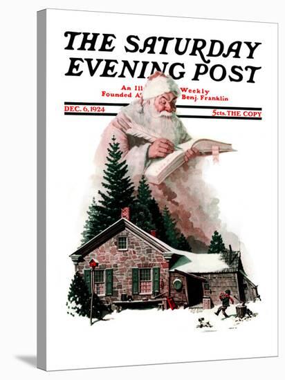 "Good Deeds" Saturday Evening Post Cover, December 6,1924-Norman Rockwell-Stretched Canvas