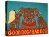 Good Dog Bad Dog Choc-Stephen Huneck-Stretched Canvas